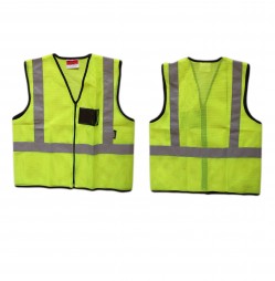 JACKET REFLECTIVE ECONOMY AIR RATED LIME C/W ID POCKET AND ZIP EN6